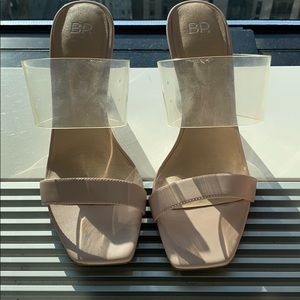 B.P. Clear/nude Heeled sandals
